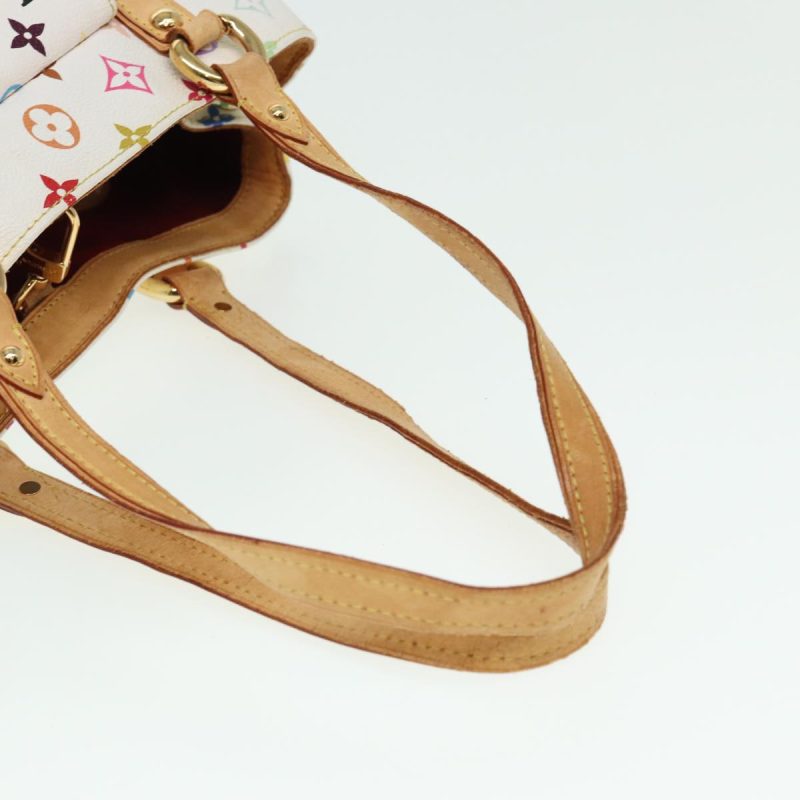 Louis Vuitton Monogram Multicolor Aurelia MM Tote Bag White M40094 Auth 78372 - Image 9