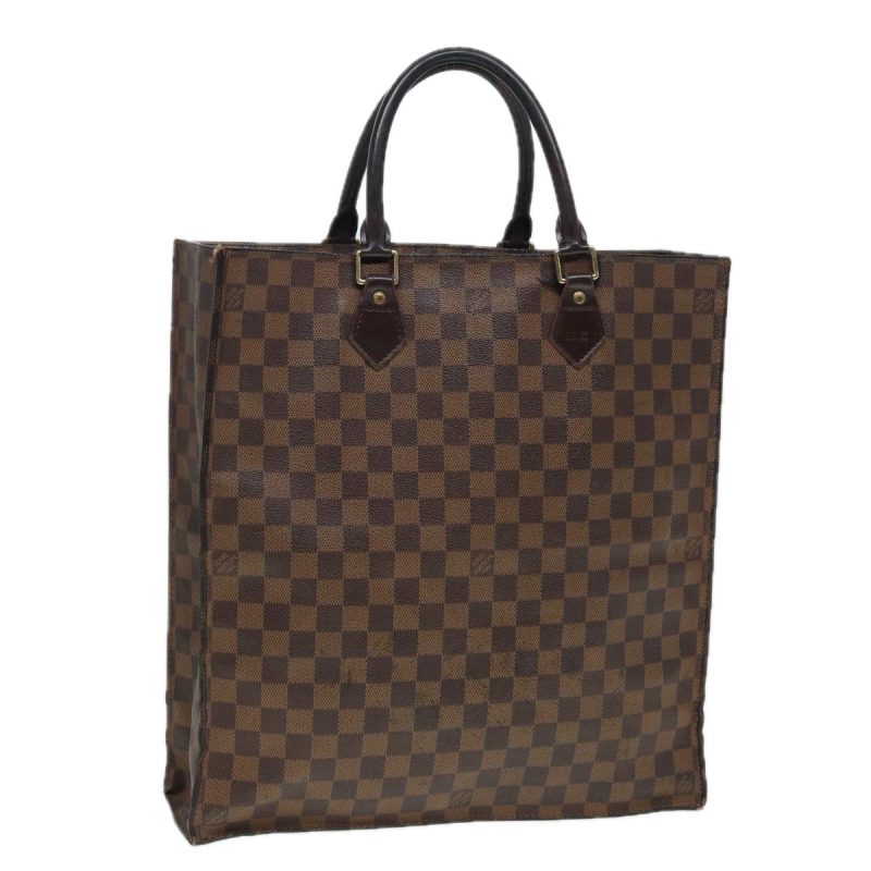 Louis Vuitton Damier Ebene Sac Plat Hand Bag N51140  78575