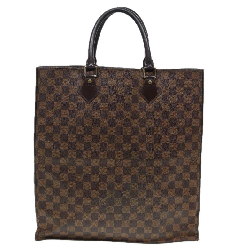 Louis Vuitton Damier Ebene Sac Plat Hand Bag N51140  78575 - Image 3