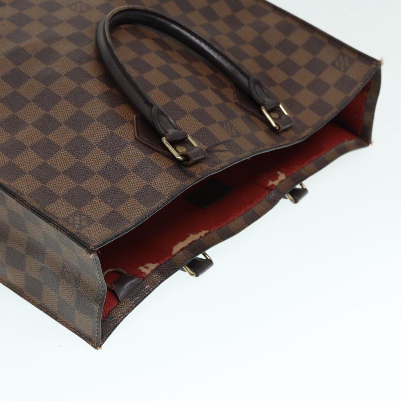 Louis Vuitton Damier Ebene Sac Plat Hand Bag N51140  78575 - Image 6