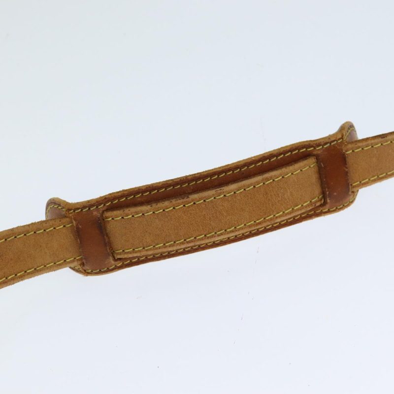 Louis Vuitton Adjustable Shoulder Strap Leather 36.2""-43.3"" Beige Auth 78919 - Image 7