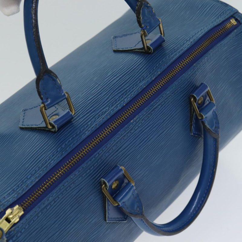 Louis Vuitton Epi Speedy 30 Hand Bag Toledo Blue M43005  78986 - Image 6