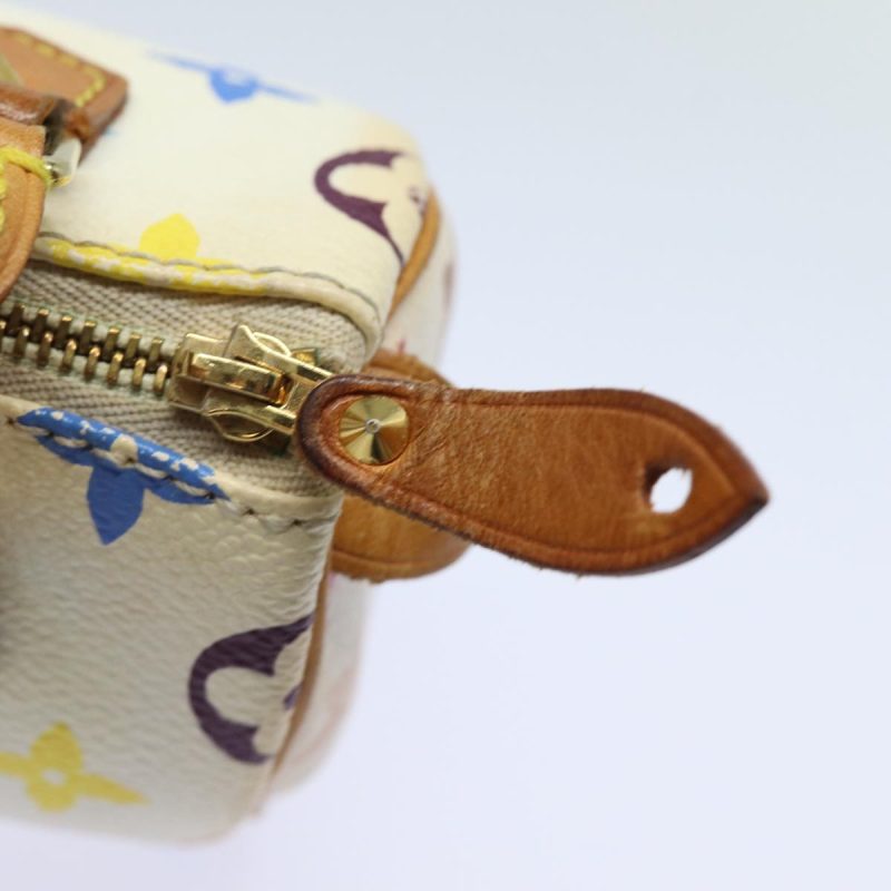 Louis Vuitton Monogram Multicolor Mini Speedy Hand Bag White M92645 Auth 79012 - Image 10