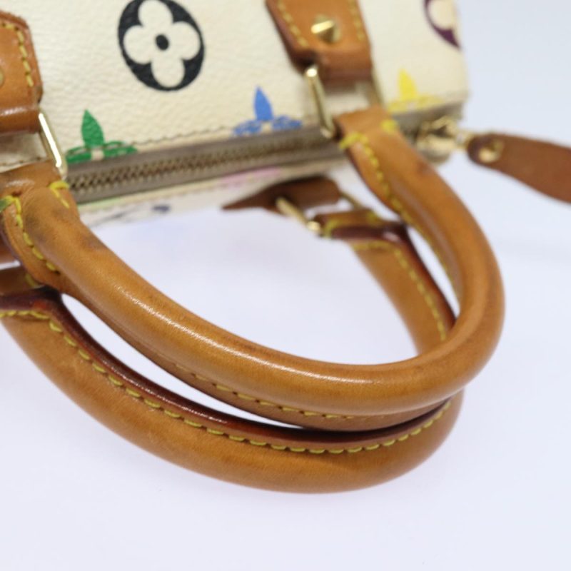Louis Vuitton Monogram Multicolor Mini Speedy Hand Bag White M92645 Auth 79012 - Image 7