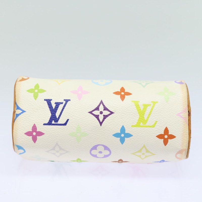 Louis Vuitton Monogram Multicolor Mini Speedy Hand Bag White M92645 Auth 79012 - Image 5