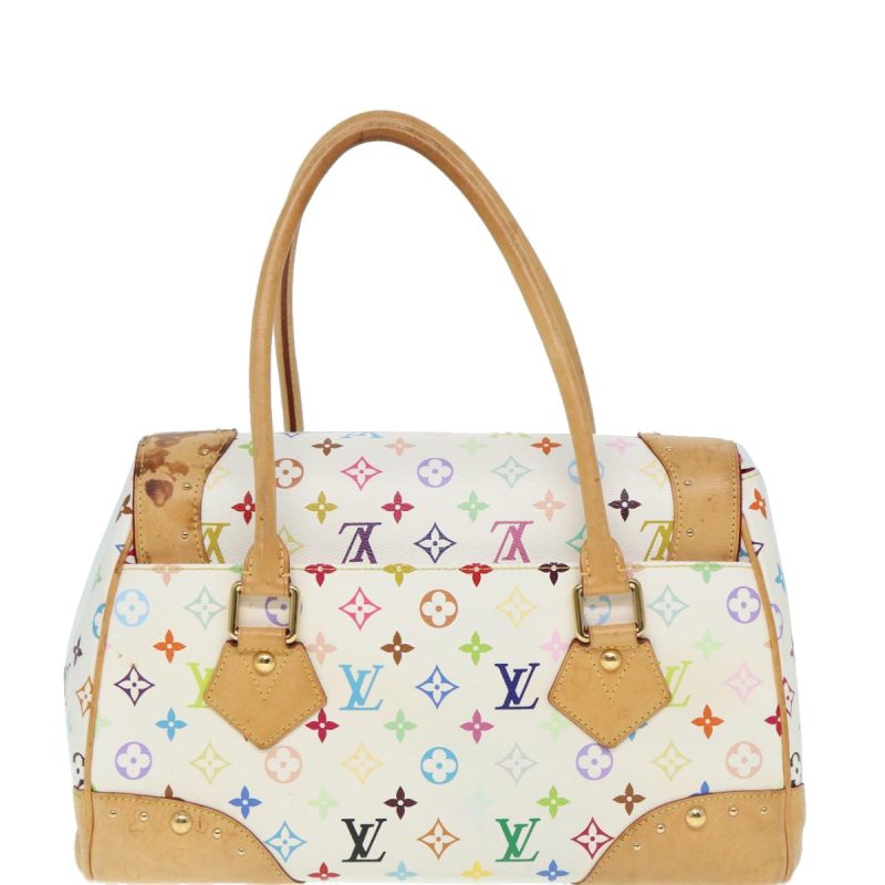 Louis Vuitton Monogram Multicolor Beverly GM Hand Bag White M40201 Auth 79053 - Image 2