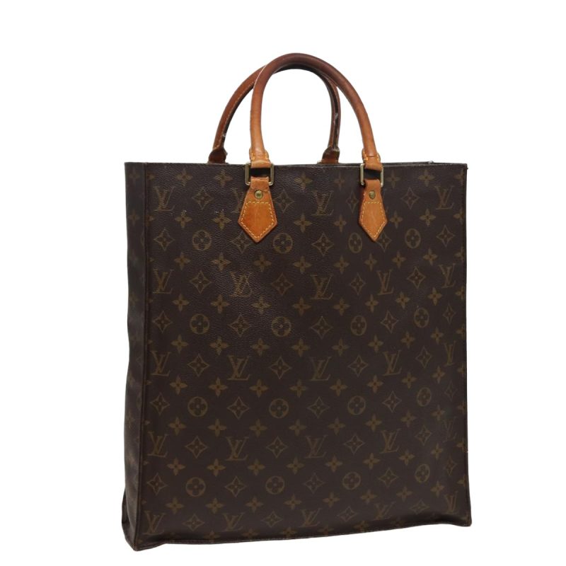 Louis Vuitton Monogram Sac Plat Hand Bag M51140  79083