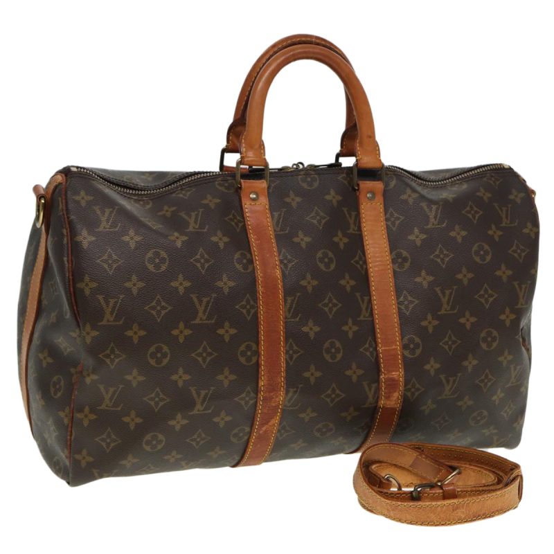 Louis Vuitton Monogram Keepall Bandouliere 45 Boston Bag M41418  79091