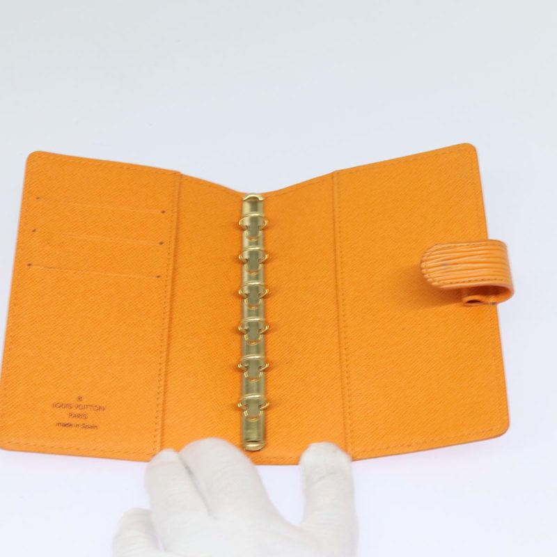 Louis Vuitton Epi Agenda PM Day Planner Cover Orange Mandarin R2005H Auth 79226 - Image 9