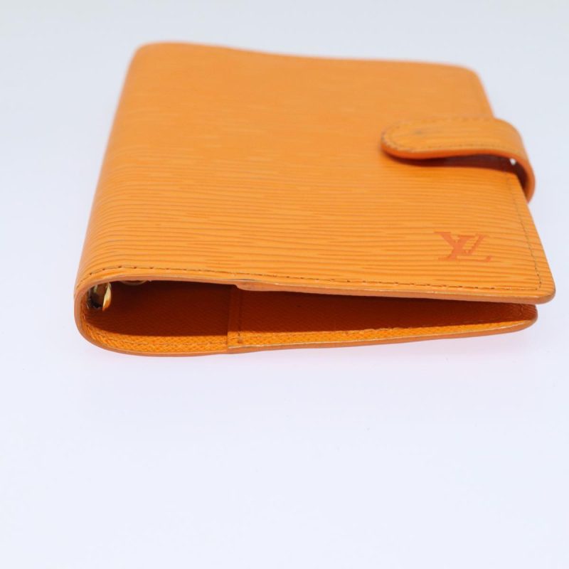 Louis Vuitton Epi Agenda PM Day Planner Cover Orange Mandarin R2005H Auth 79226 - Image 6