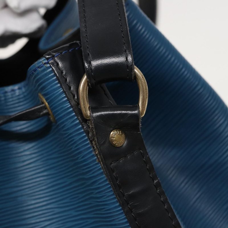 Louis Vuitton Epi Petit Noe Shoulder Bag Bicolor Black Blue M44152  79237 - Image 10