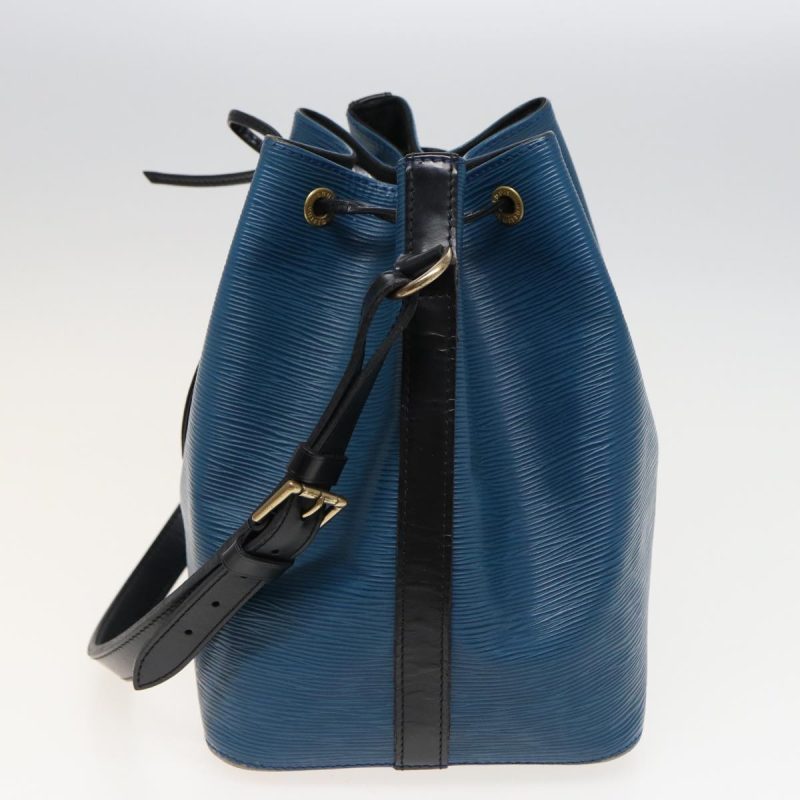 Louis Vuitton Epi Petit Noe Shoulder Bag Bicolor Black Blue M44152  79237 - Image 4