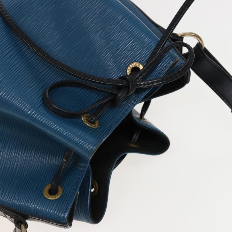 Louis Vuitton Epi Petit Noe Shoulder Bag Bicolor Black Blue M44152  79237 - Image 6