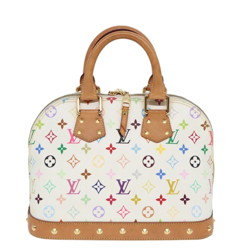 Louis Vuitton Monogram Multicolor Alma Hand Bag White M92647  79256A - Image 2