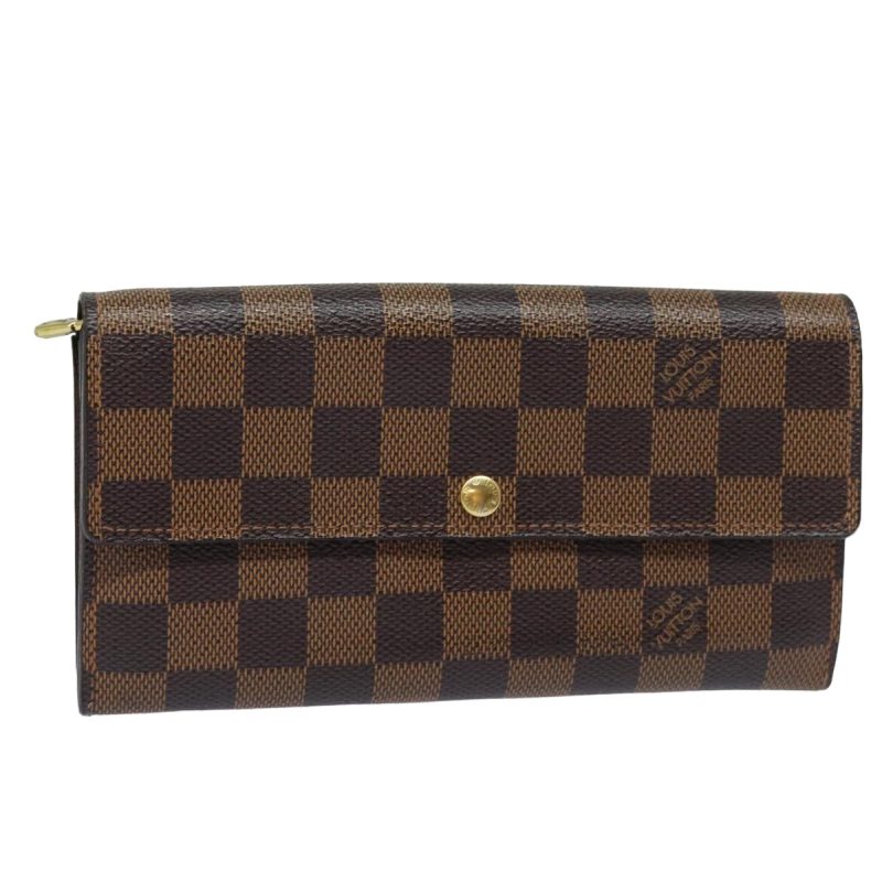 Louis Vuitton Damier Ebene Portefeuille Sarah Long Wallet N61734  79300