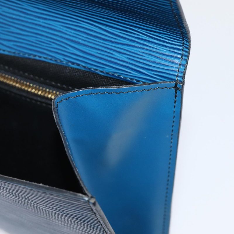 Louis Vuitton Epi Montaigne 27 Clutch Bag Blue M52655  79511 - Image 8