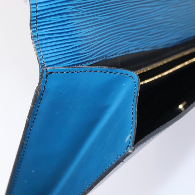 Louis Vuitton Epi Montaigne 27 Clutch Bag Blue M52655  79511 - Image 9