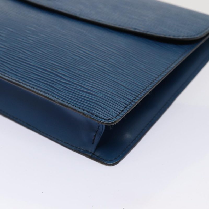 Louis Vuitton Epi Montaigne 27 Clutch Bag Blue M52655  79511 - Image 7