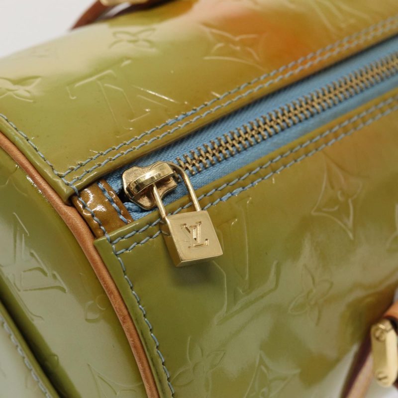 Louis Vuitton Monogram Vernis Bedford Hand Bag Baby Blue M91007  79537 - Image 10