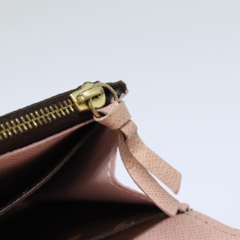 Louis Vuitton Monogram Portefeuille Emily Wallet Rose Valerine M61289 Auth 79663 - Image 10