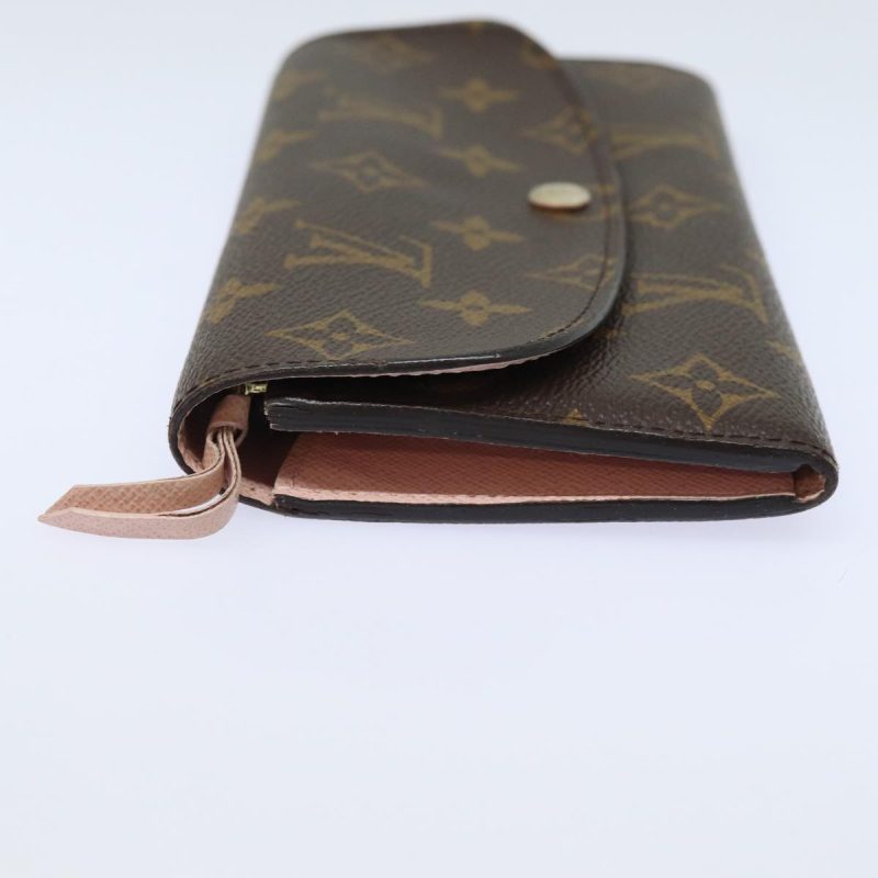 Louis Vuitton Monogram Portefeuille Emily Wallet Rose Valerine M61289 Auth 79663 - Image 3