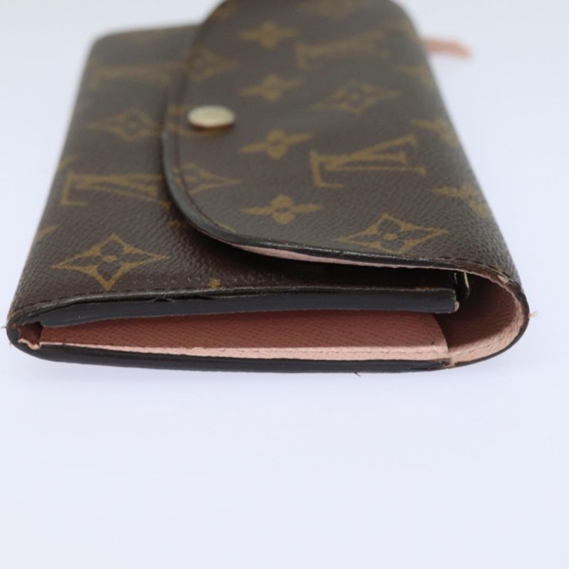 Louis Vuitton Monogram Portefeuille Emily Wallet Rose Valerine M61289 Auth 79663 - Image 4