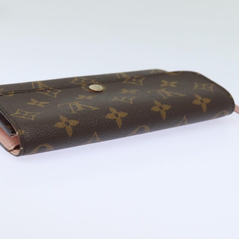 Louis Vuitton Monogram Portefeuille Emily Wallet Rose Valerine M61289 Auth 79663 - Image 5