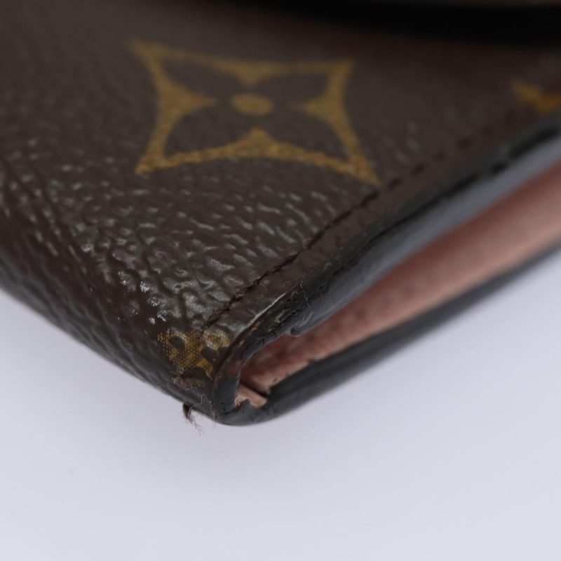 Louis Vuitton Monogram Portefeuille Emily Wallet Rose Valerine M61289 Auth 79663 - Image 7