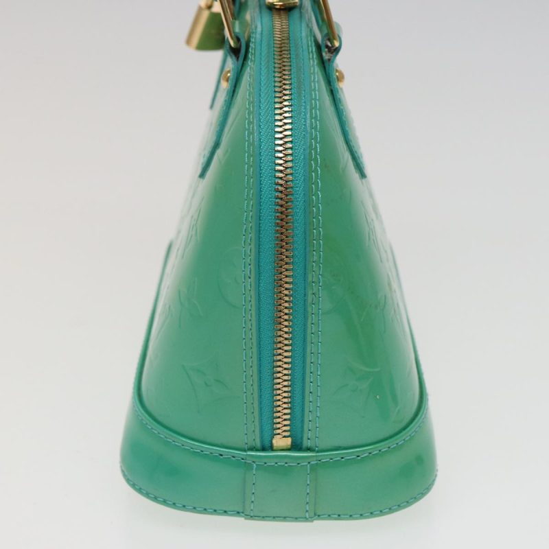 Louis Vuitton Monogram Vernis Alma BB Hand Bag Blue Lagon M91696  79834 - Image 4
