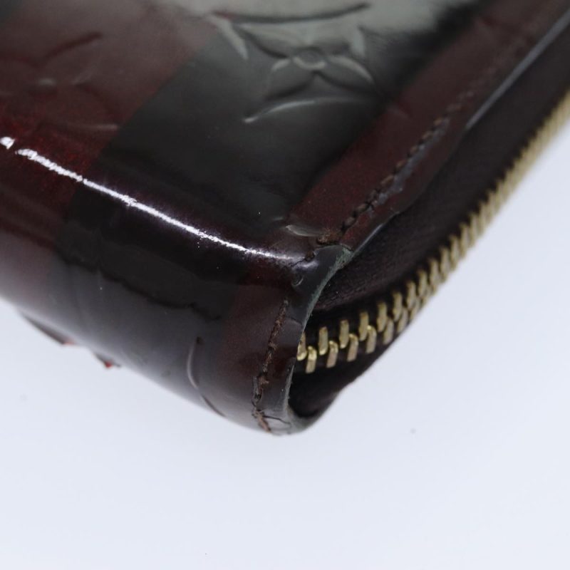 Louis Vuitton Monogram Vernis Rayure Zippy Wallet Amarante M91717  79855 - Image 8