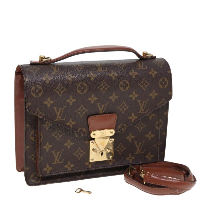 Louis Vuitton Monogram Monceau 28 Hand Bag 2way M51185  79898