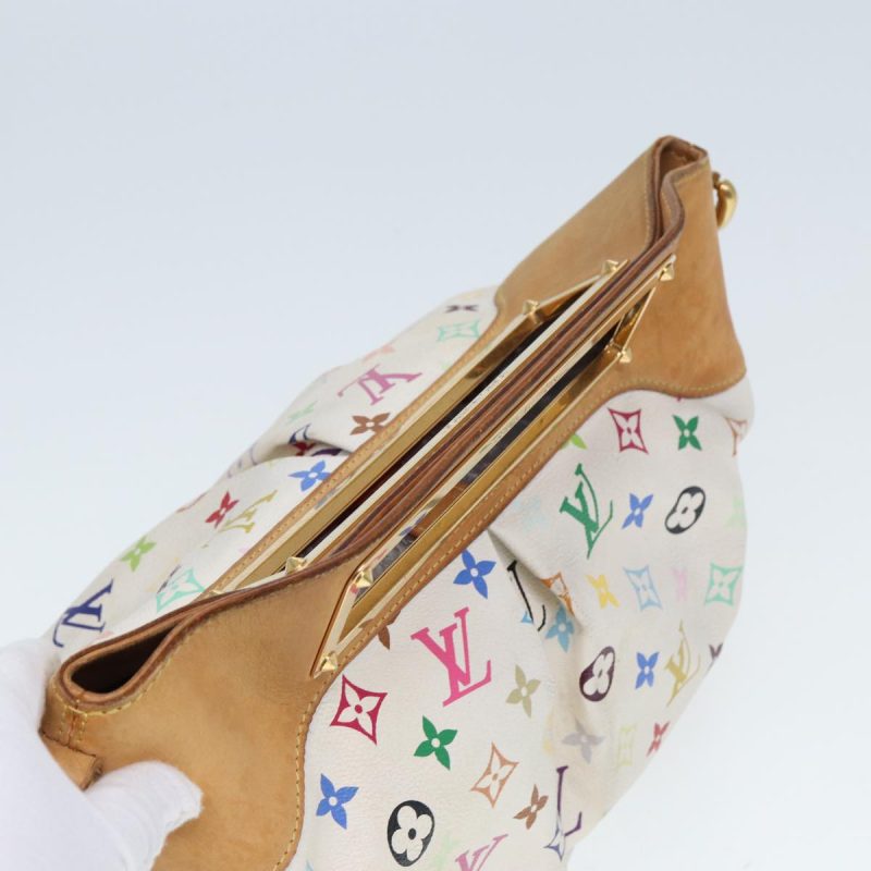 Louis Vuitton Monogram Multicolor Judy GM Shoulder Bag White M40253 Auth 79977 - Image 6