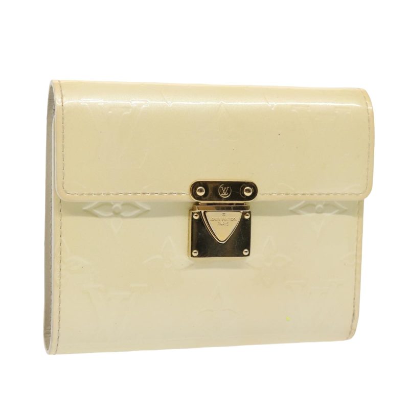 Louis Vuitton Monogram Vernis Portefeuille Koala Wallet Perle M91420 Auth 80200