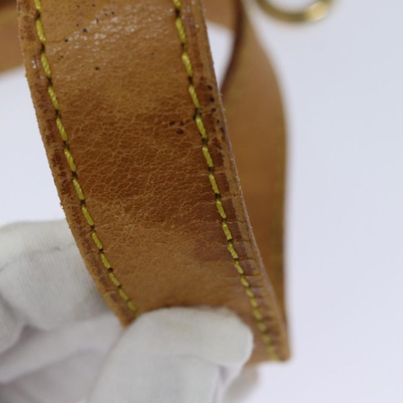 Louis Vuitton Adjustable Shoulder Strap Leather 44.1""-47.2"" Beige Auth 80249 - Image 7