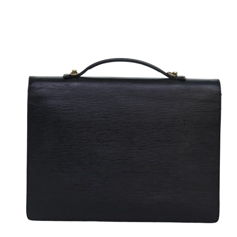 Louis Vuitton Epi Porte Documents Bandouliere Briefcase Black M54462 Auth 80272 - Image 2