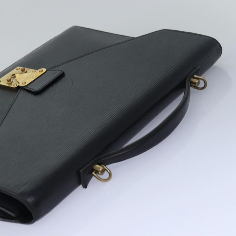 Louis Vuitton Epi Porte Documents Bandouliere Briefcase Black M54462 Auth 80272 - Image 6