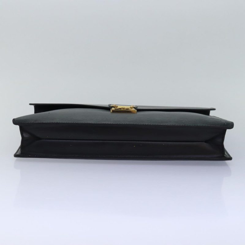 Louis Vuitton Epi Porte Documents Bandouliere Briefcase Black M54462 Auth 80272 - Image 5