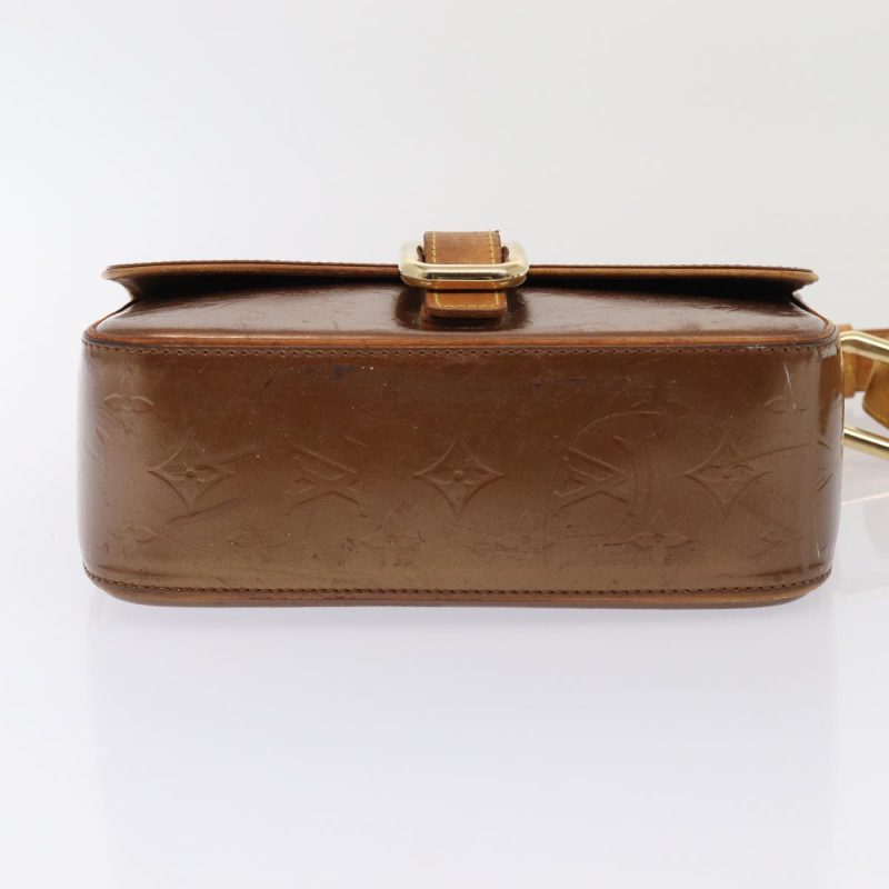 Louis Vuitton Monogram Vernis Christie GM Shoulder Bag Bronze M91107 Auth 80356 - Image 10