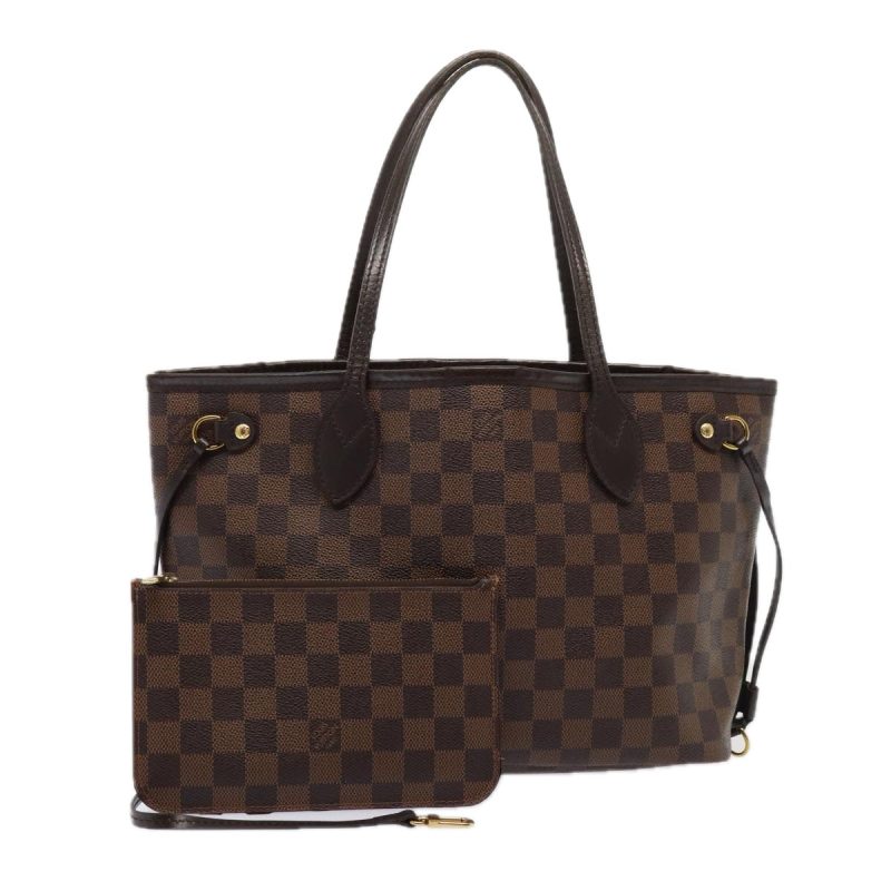 Louis Vuitton Damier Ebene Neverfull PM Tote Bag N51109  80377