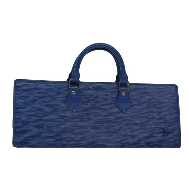Louis Vuitton Epi Sac Triangle Hand Bag Blue M52095  80414