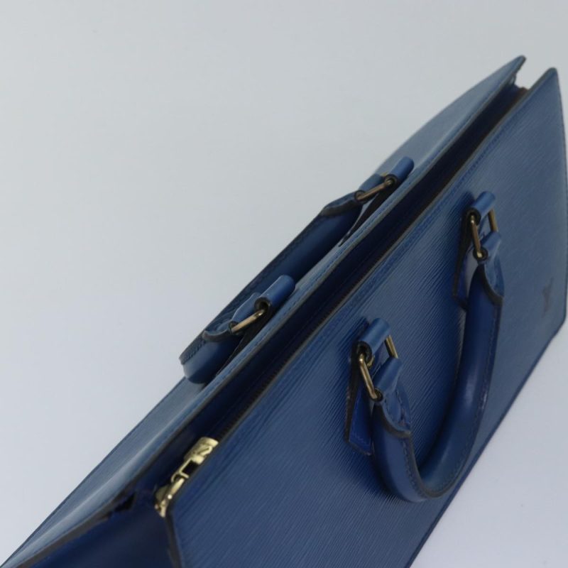 Louis Vuitton Epi Sac Triangle Hand Bag Blue M52095  80414 - Image 6