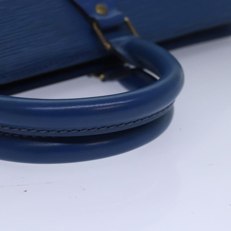 Louis Vuitton Epi Sac Triangle Hand Bag Blue M52095  80414 - Image 7