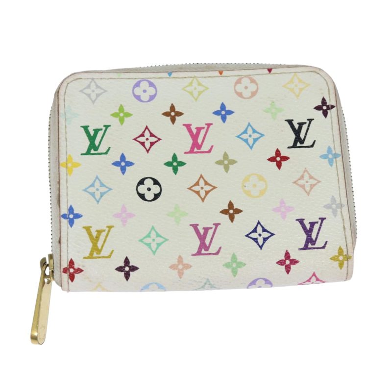 Louis Vuitton Monogram Multicolor Zippy Coin Purse White M93741  80435