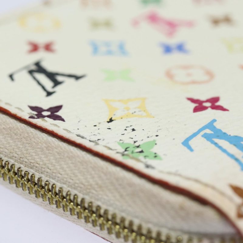 Louis Vuitton Monogram Multicolor Zippy Coin Purse White M93741  80435 - Image 8