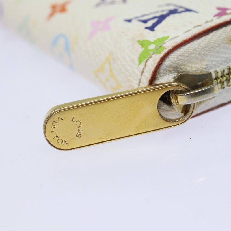 Louis Vuitton Monogram Multicolor Zippy Coin Purse White M93741  80435 - Image 9