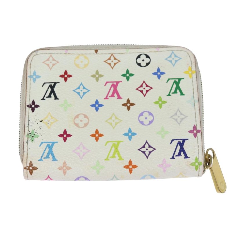 Louis Vuitton Monogram Multicolor Zippy Coin Purse White M93741  80435 - Image 2