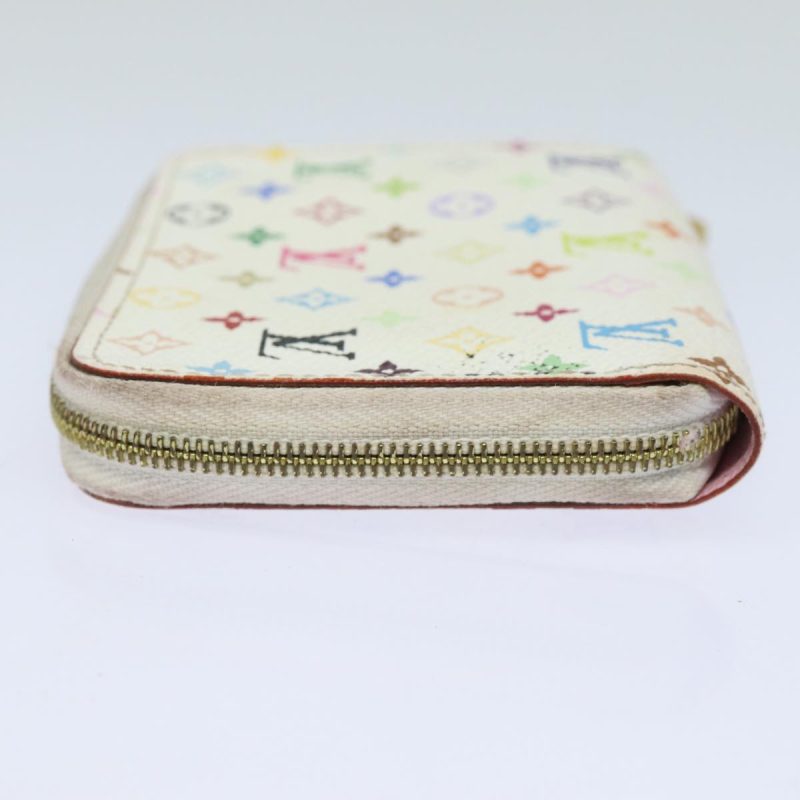 Louis Vuitton Monogram Multicolor Zippy Coin Purse White M93741  80435 - Image 3