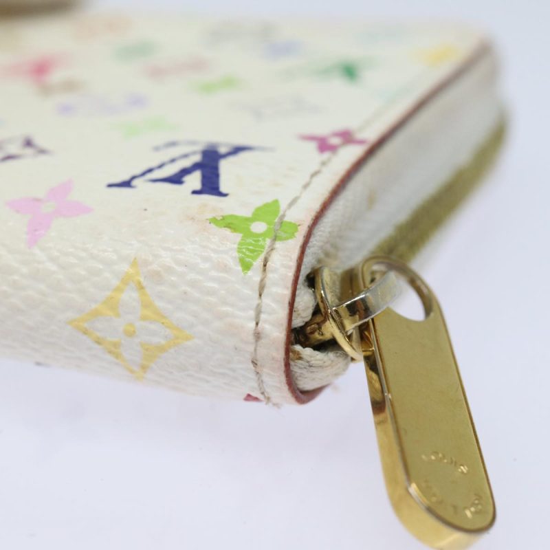 Louis Vuitton Monogram Multicolor Zippy Coin Purse White M93741  80435 - Image 7