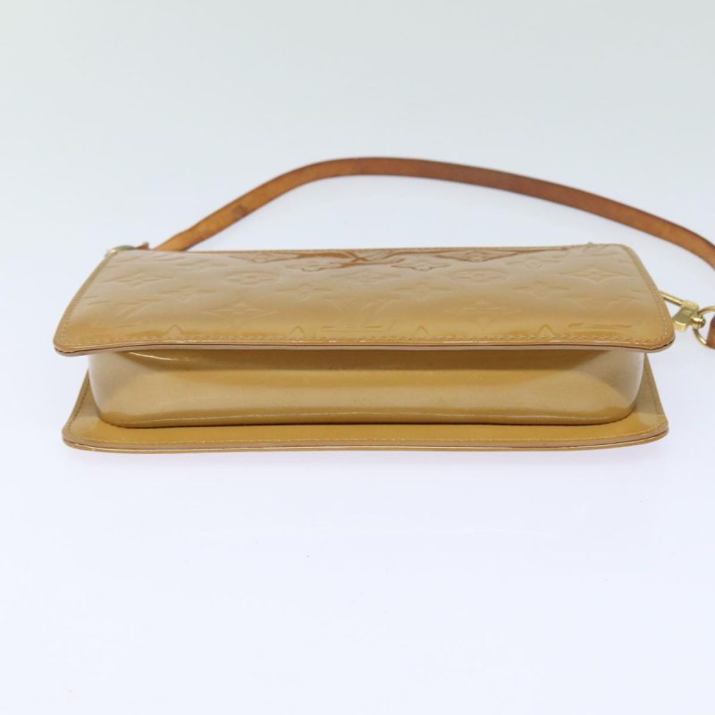 Louis Vuitton Monogram Vernis Lexington Accessory Pouch Beige M91010 Auth 80487 - Image 5