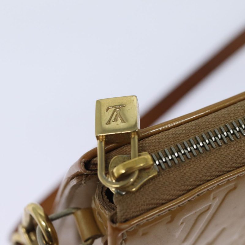 Louis Vuitton Monogram Vernis Lexington Accessory Pouch Beige M91010 Auth 80487 - Image 8